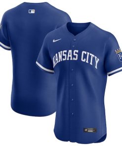 Alternative view of Kansas City Royals Nike Alternate Vapor Premier Elite Patch Jersey - Royal