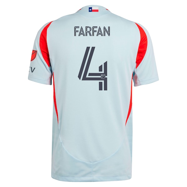 Marco Farfan FC Dallas adidas 2025 The Inferno Kit Authentic Player Jersey - Light Blue - Image 3