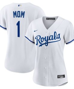 Kansas City Royals Nike Women's #1 Mom Home Replica Jersey - White
