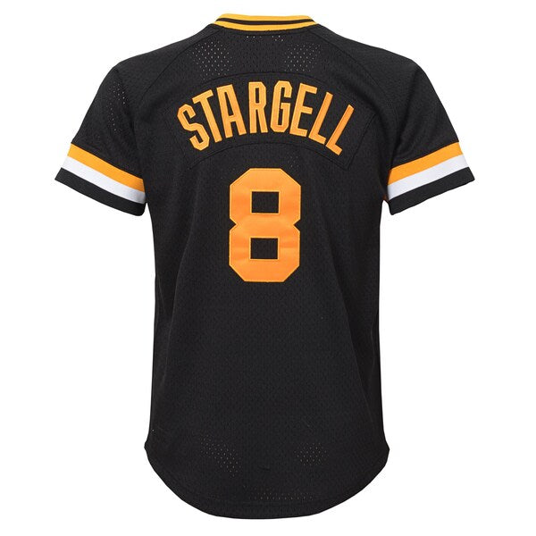 Willie Stargell Pittsburgh Pirates Youth Cooperstown Collection?Mesh Batting Practice Jersey - Black - Image 3