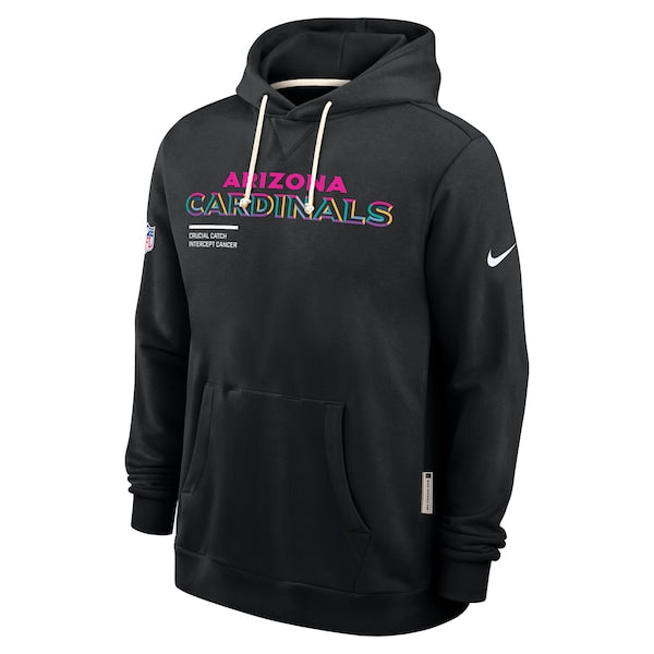 Arizona Cardinals Nike 2025 NFL Crucial Catch Sideline Standard Issue Dri-FIT Hoodie - Black - Image 2