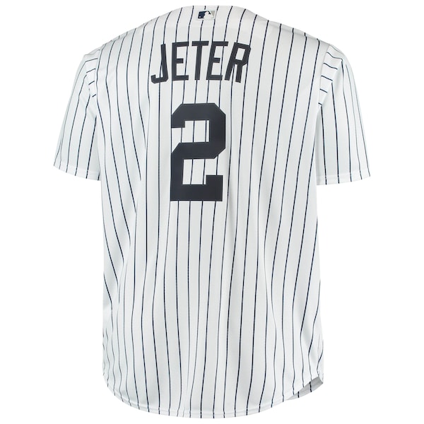 Derek Jeter New York Yankees Big & Tall Replica Player Jersey - White - Image 3