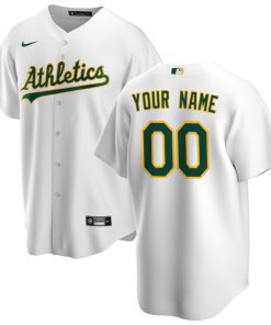 Oakland Athletics Nike Home Replica Custom Jersey - White