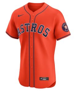 Alternative view of Houston Astros Nike Alternate Vapor Premier Elite Patch Jersey - Orange