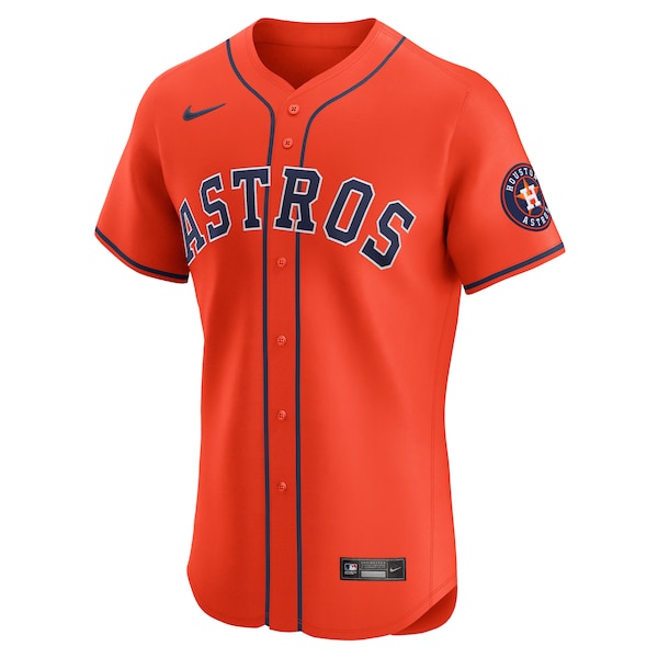 Houston Astros Nike Alternate Vapor Premier Elite Patch Jersey - Orange - Image 2