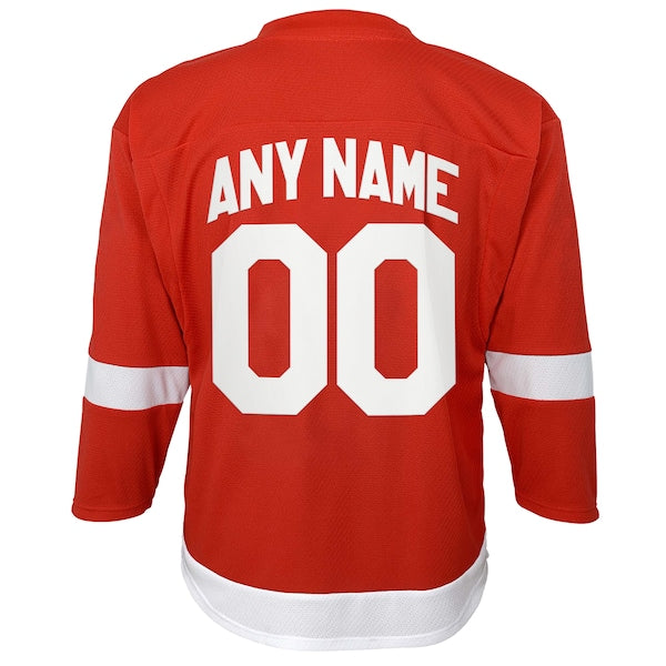 Detroit Red Wings Youth Home Replica Custom Jersey - Red - Image 3