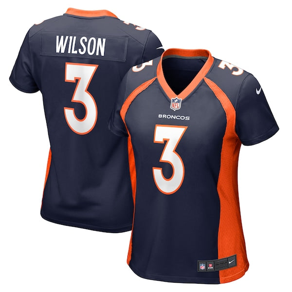 Russell Wilson Denver Broncos Nike Women's Player Jersey - Navy/Orange - Image 2