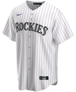 Alternative view of Colorado Rockies Nike Home Replica Custom Jersey - White