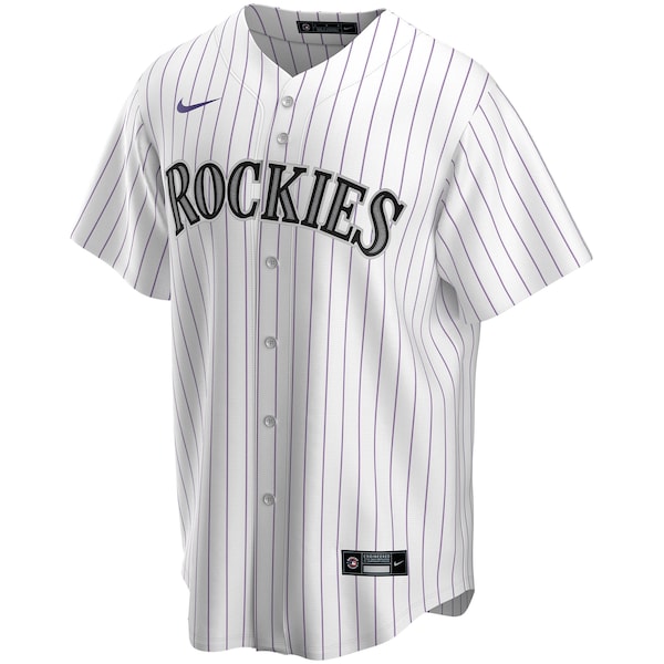 Colorado Rockies Nike Youth Home Replica Custom Jersey - White - Image 2