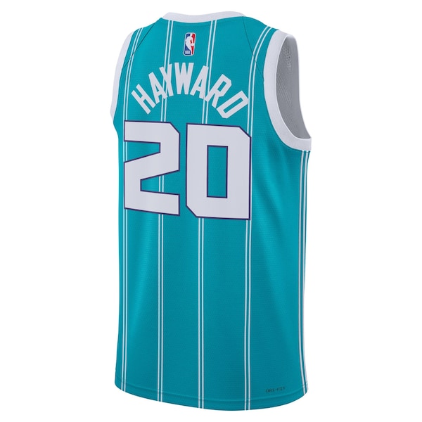 Gordon Hayward Charlotte Hornets Jordan Brand Unisex Swingman Jersey - Icon Edition - Teal - Image 3