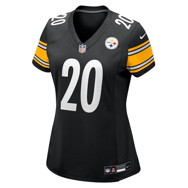 Kaleb Johnson Pittsburgh Steelers Nike Women's Team Game Jersey - Black - Image 2