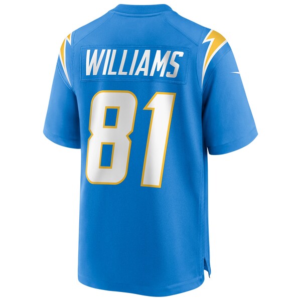 Mike Williams Los Angeles Chargers Nike Game Jersey - Powder Blue/Navy/Royal/White - Image 4