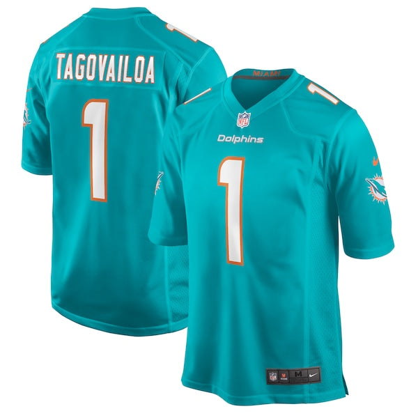 Tua Tagovailoa Miami Dolphins Nike Player Game Jersey - Aqua/White - Image 2