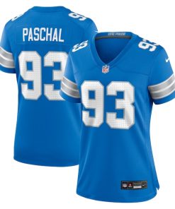 Josh Paschal Detroit Lions Nike Women's Team Game Jersey -  Blue