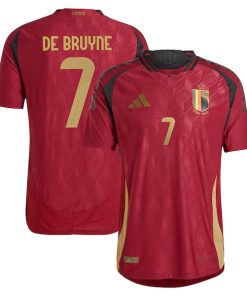 Kevin De Bruyne Belgium National Team adidas 2024 Home Authentic Player Jersey - Burgundy
