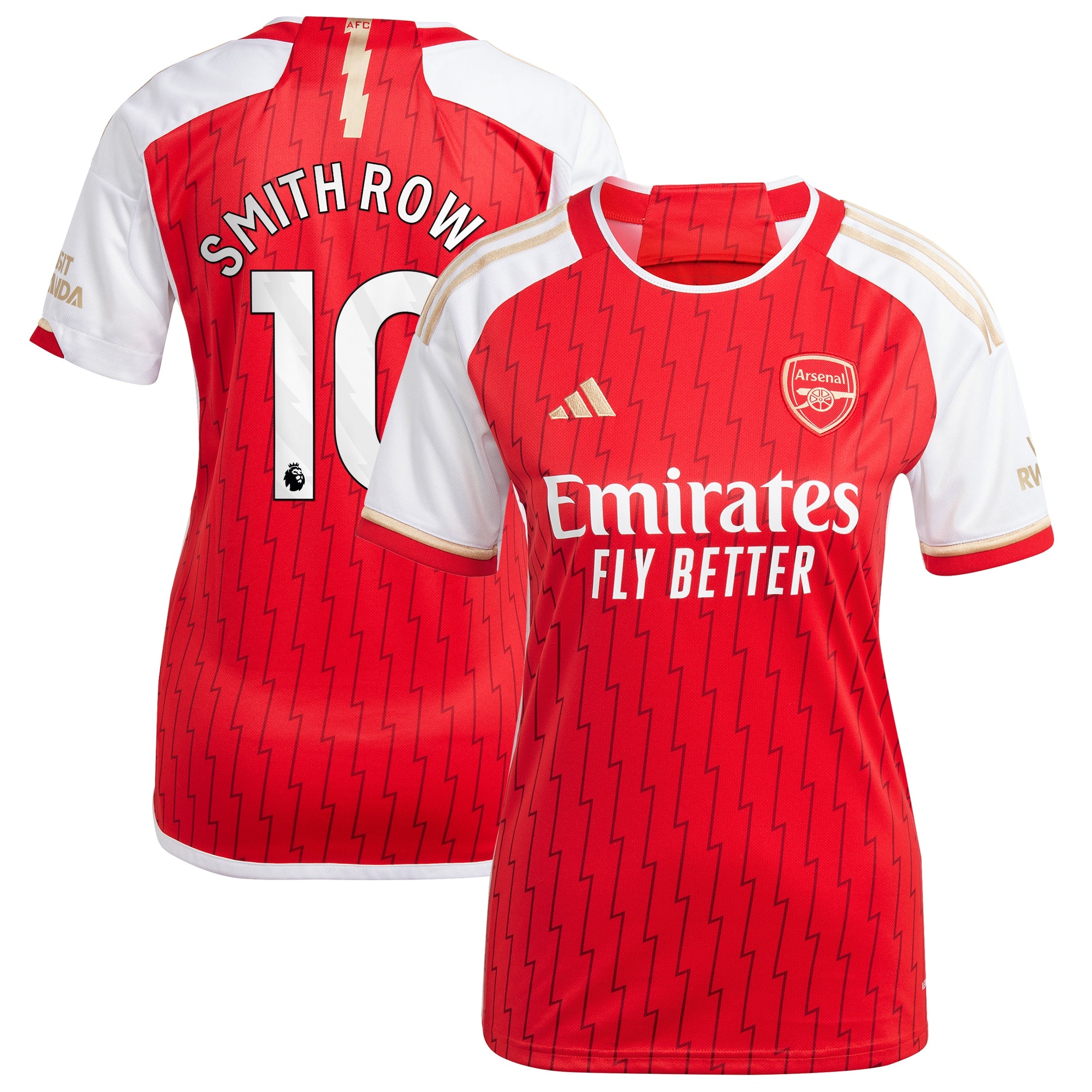 Emile Smith Rowe Arsenal adidas Women's 2023/24 Away Replica Player Jersey - Yellow/Green/Red - Image 5