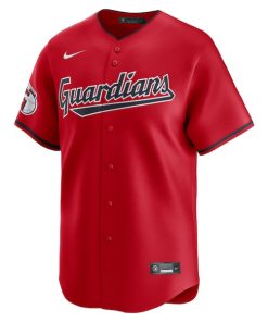 Alternative view of Cleveland Guardians Nike  Alternate Limited Custom Jersey?¨C Red