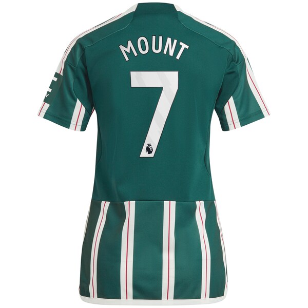 Mason Mount Manchester United adidas Women's 2023/24 Away Replica Player Jersey - Green/Red - Image 4