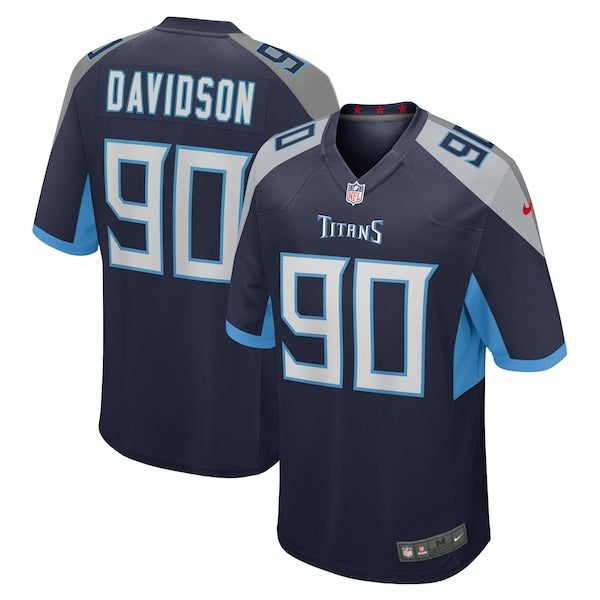 Marlon Davidson Tennessee Titans Nike Game Jersey - Navy