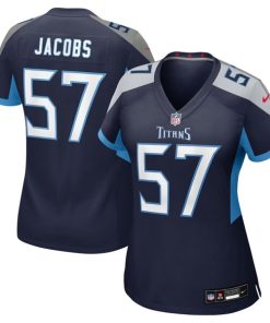 Alternative view of Curtis Jacobs Tennessee Titans Nike Women's Team Game Jersey -  Navy