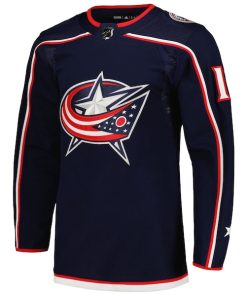 Alternative view of Johnny Gaudreau Columbus Blue Jackets adidas Home Primegreen Authentic Player Jersey - Navy