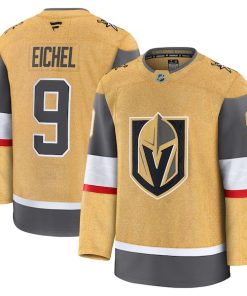 Jack Eichel Vegas Golden Knights  Home Premium Jersey - Gold/Gray