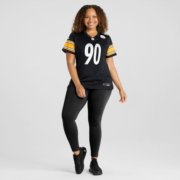T.J. Watt Pittsburgh Steelers Nike Women's Game Jersey - Black - Image 6
