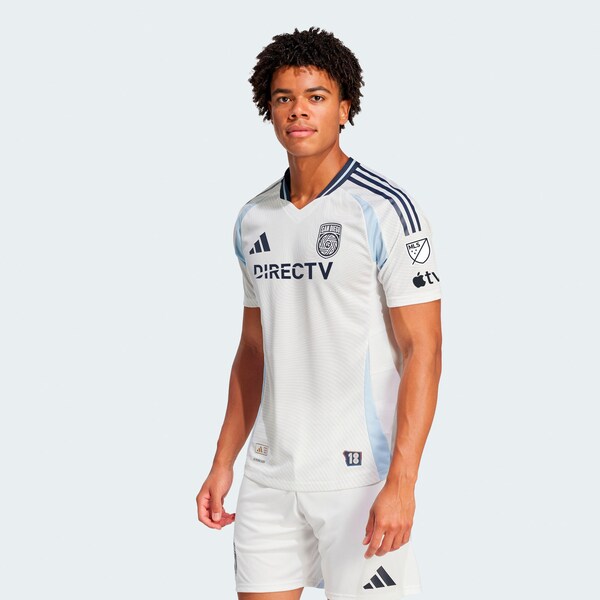 San Diego FC adidas 2025 Woven Into One Authentic Jersey - White - Image 2