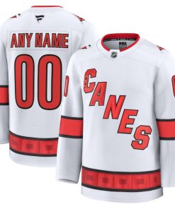 Alternative view of Carolina Hurricanes  Away Premium Custom Jersey - White/Red/Black