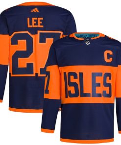 Anders Lee New York Islanders adidas 2024 NHL Stadium Series Primegreen Authentic Player Jersey?¨C Navy