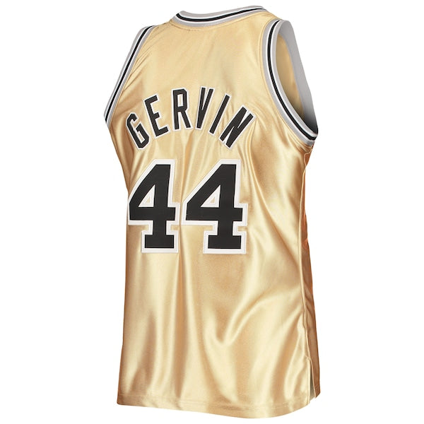 George Gervin San Antonio Spurs 75th Anniversary 1977/78 Hardwood Classics Swingman Jersey - Gold - Image 3