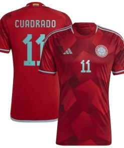 Juan Cuadrado Colombia National Team adidas 2022/23 Away Replica Player Jersey - Red