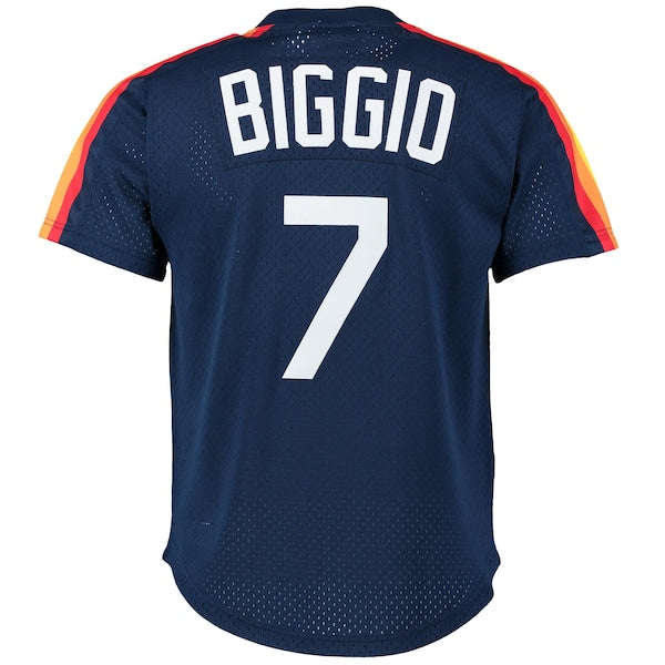 Craig Biggio Houston Astros Cooperstown Mesh Batting Practice Jersey - Navy - Image 3
