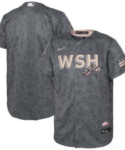 Washington Nationals Nike Preschool 2022 City Connect Replica Jersey - Gray