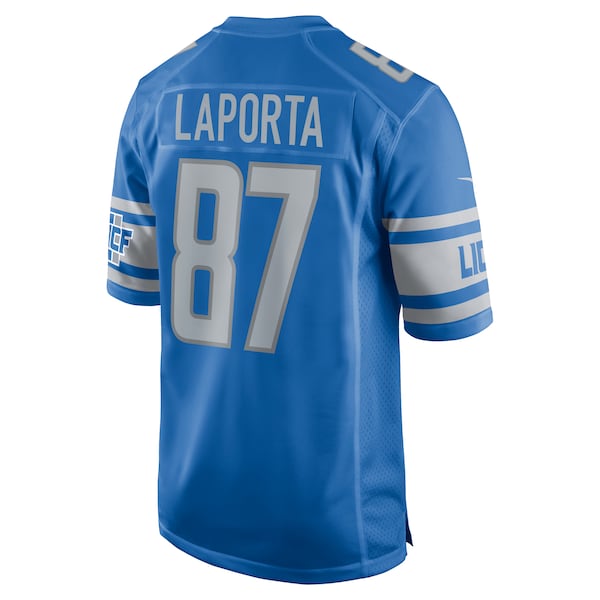 Sam LaPorta Detroit Lions Nike Team Game Jersey - Blue - Image 3