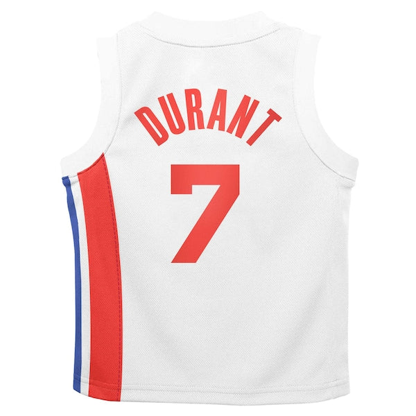 Kevin Durant Brooklyn Nets Nike Preschool 2022/23 Swingman Jersey White - Classic Edition - Image 3