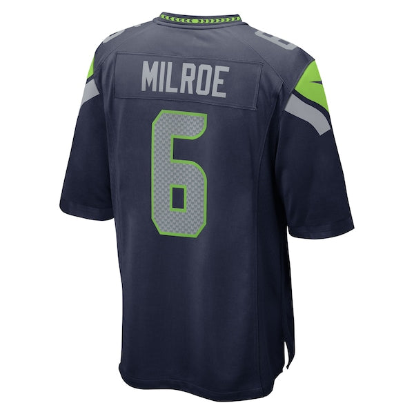Jalen Milroe Seattle Seahawks Nike 2025 NFL Draft Game Jersey - College Navy - Image 3