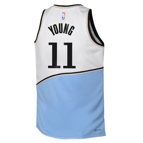Trae Young Atlanta Hawks Nike Youth 2024/25 Swingman Player Jersey - City Edition - White - Image 3