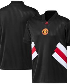 Manchester United adidas Football Icon Jersey - Black