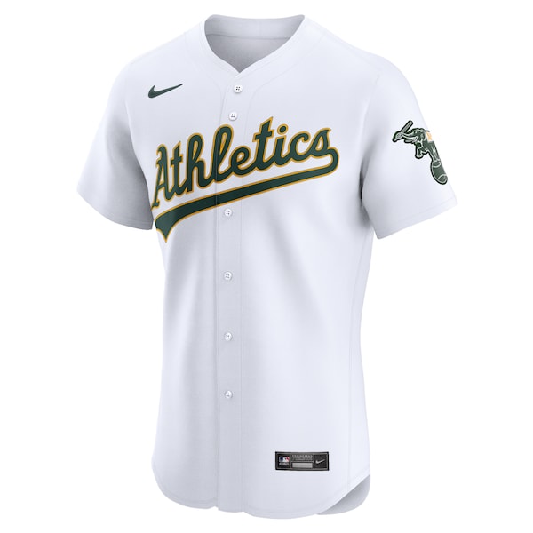 Oakland Athletics Nike Home Elite Jersey - White - Image 2