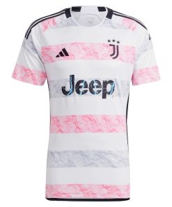 Alternative view of Du?an Vlahovi? Juventus adidas 2023/24 Away Replica Jersey - White