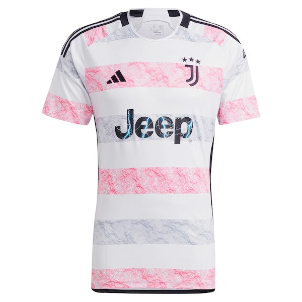Timothy Weah Juventus adidas 2023/24 Away Replica Jersey - White/Black/Gray - Image 3