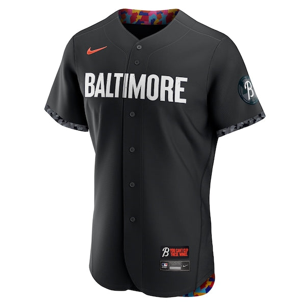 Cal Ripken?Baltimore Orioles Nike 2023 City Connect Authentic Player Jersey - Black - Image 2