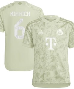 Alternative view of Joshua Kimmich Bayern Munich adidas Youth 2023/24 Oktoberfest Replica Player Jersey - Green/White