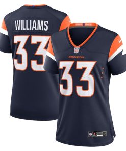 Alternative view of Javonte Williams Denver Broncos Nike Women's Alternate Game Jersey - Navy
