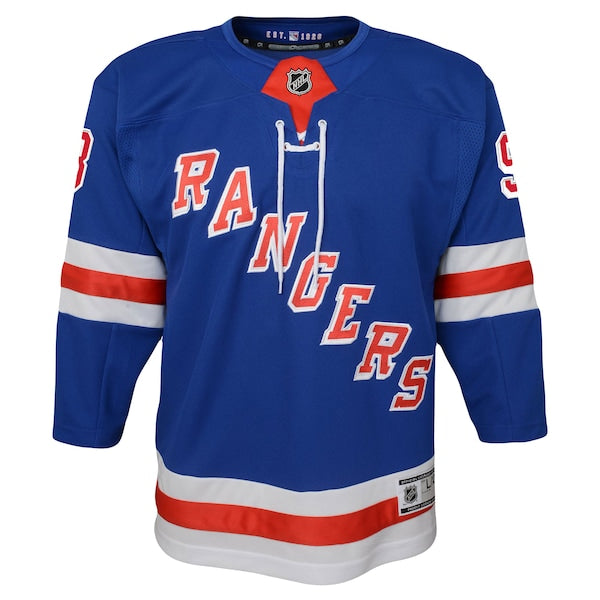 Mika Zibanejad New York Rangers Youth Home Premier Player Jersey - Blue - Image 3