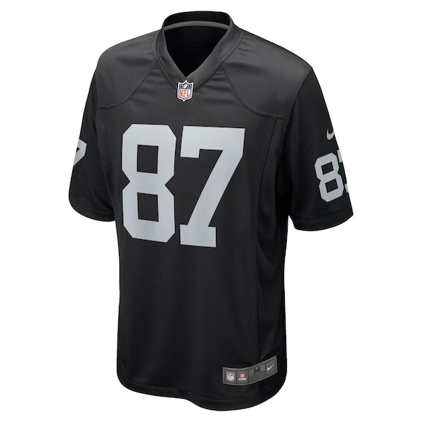 Michael Mayer Las Vegas Raiders Nike 2023 NFL Draft Pick Game Jersey - Black - Image 3