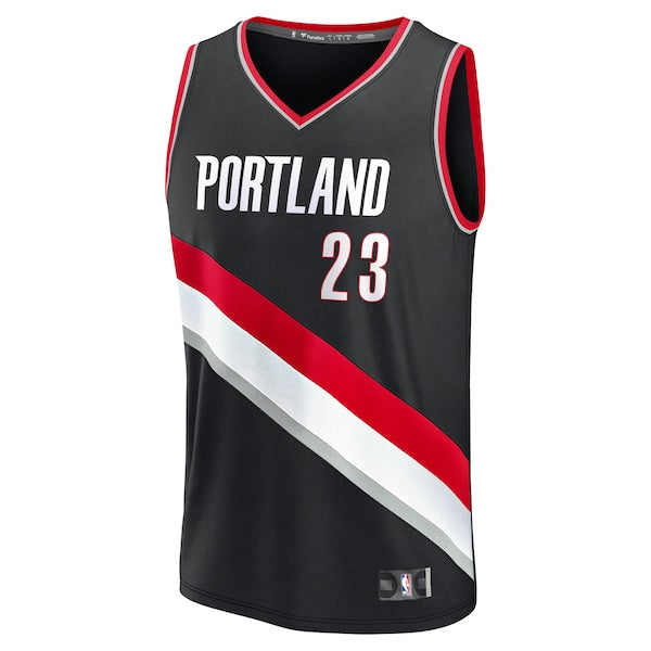 Donovan Clingan Portland Trail Blazers Youth 2024 NBA Draft Fast Break Player Jersey - Icon Edition - Black - Image 2