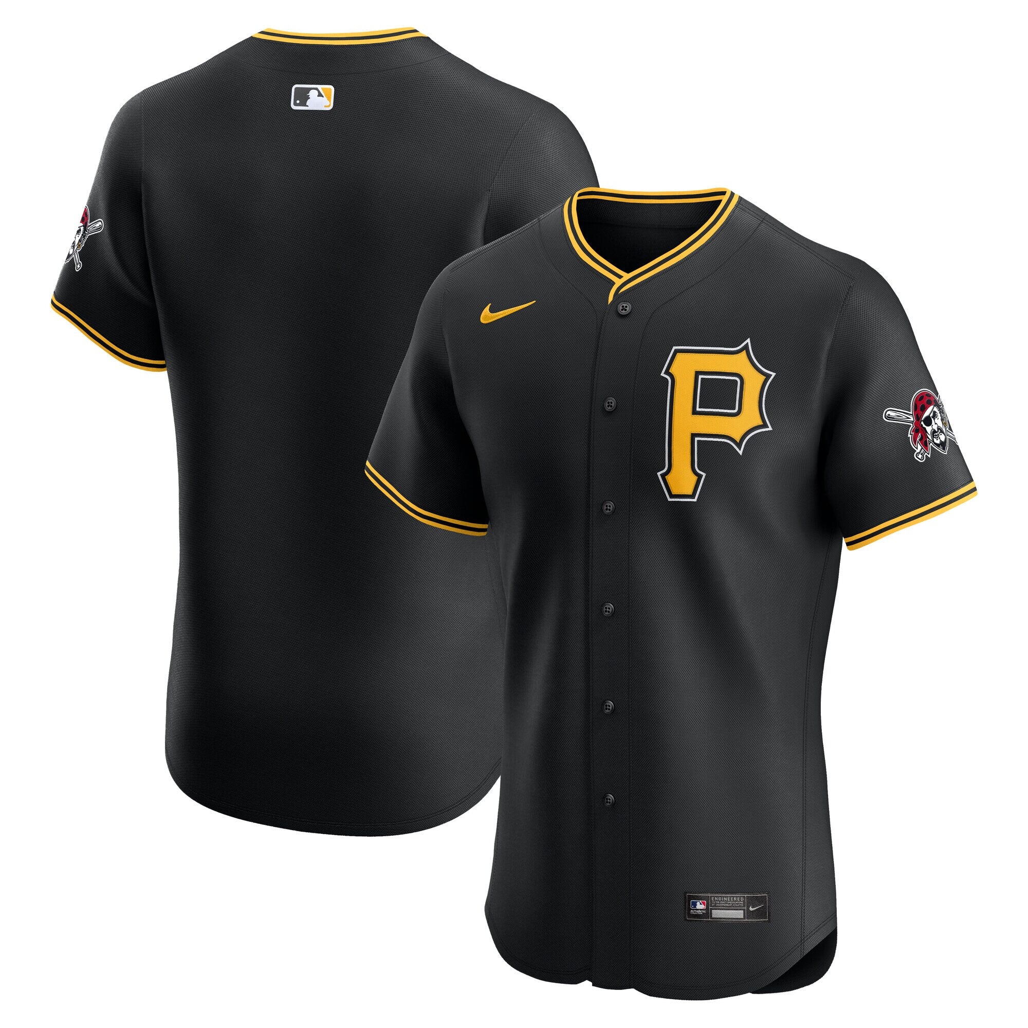 Pittsburgh Pirates Nike Home Elite Jersey - White/Black - Image 6