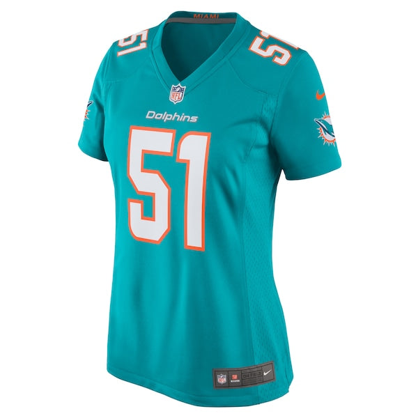 David Long Jr. Miami Dolphins Nike Women's Game Jersey - Aqua - Image 2